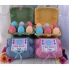Bath Bombs x 6 in coloured egg box. Easter Egg