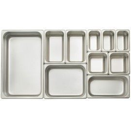 Winco Sartén de vapor antiatascos, 1/6 por 4 pulgadas, peso estándar