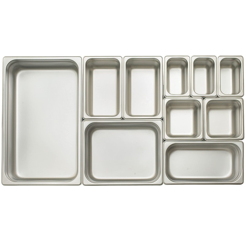 Winco Sartén de vapor antiatascos, 1/6 por 4 pulgadas, peso
