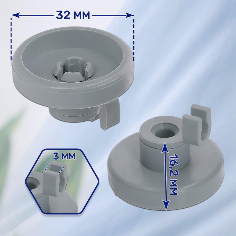 4 Pieces of Wheels for Dishwasher Basket with the Original