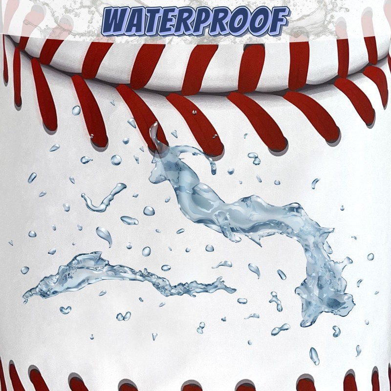 Baseball Texture Laundry Basket Foldable Funny Baseball Laundry Hamper With