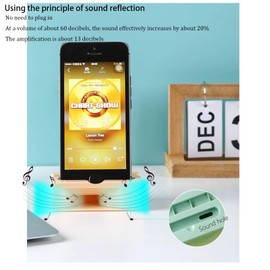 Leeneen Cell Phone Stand with Speaker Sound Amplifier.Plastics Cell Phone Holder for Desk Portable Phone Holder, for Desk,Kitchen,Bathroom,and Bedside (pink)