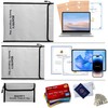 3 Pcs Fireproof Waterproof Money Important Document Bag(2000℉),Fire Proof Bag