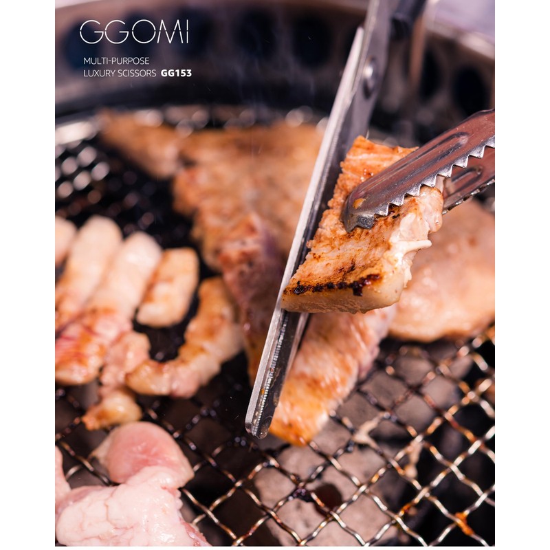GGOMI Heavy Duty Multi-Purpose Kitchen Shears [3Pack] Korean Barbecue Kalbi