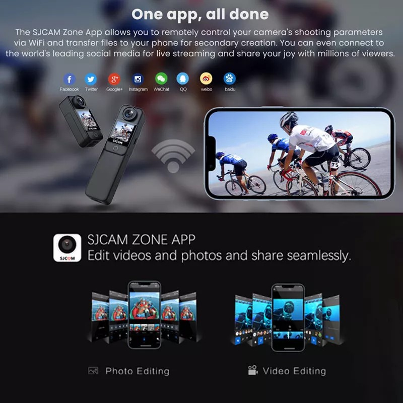 SJCAM Waterproof Action Camera 4K 30FPS 6-Axis Gyro Stabilization Go