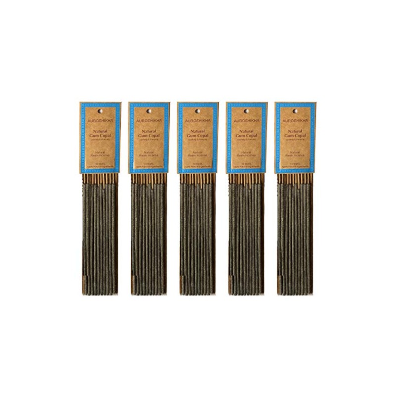 Auroshikha Natural Gum Copal - Incense Sticks (5 Pack, Total