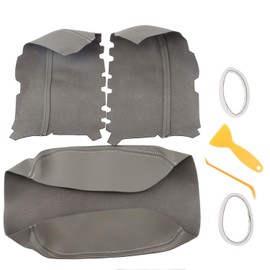 HLUCHY Front Door Panel Armrest Cover and Center Console Cover Compatible with Honda Pilot 2009-2015 with Removal Tool (Gray)