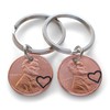 Double Keychain Set 2022 US One Cent Penny Keychains with