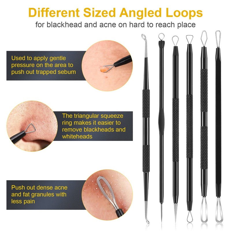 Blackhead Remover Tool Kit, IUMAKEVP 15 PCS Professional Stainless Steel
