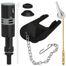 Toilet Tank Repair Kit - High Performance Toilet Tank Replacement Parts with Fill Valve, Front Mount Flush Lever Handle, 2-Inch Toilet Flapper - Suitable for Most Tanks - Easy to Install (Combo Kit)