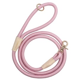 Lucpawz Lobster Snap Pet Leash 5FT, Special Strong Nylon Rope Dog Leash, Solid Color Rope Dog Lead for All Breeds（Pink, 5ft*10mm）