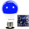 AmeriLuck Cobalt Blue A19 LED Bulb with Black Light Effect,