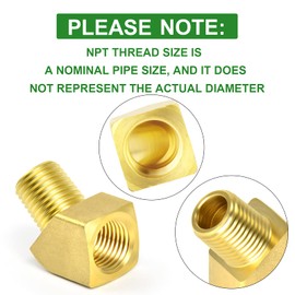 TAISHER 5PCS 45 Degree Barstock Street Elbow, 1/4 Inch NPT Male Pipe to 1/4 Inch NPT Female Brass Pipe Fitting