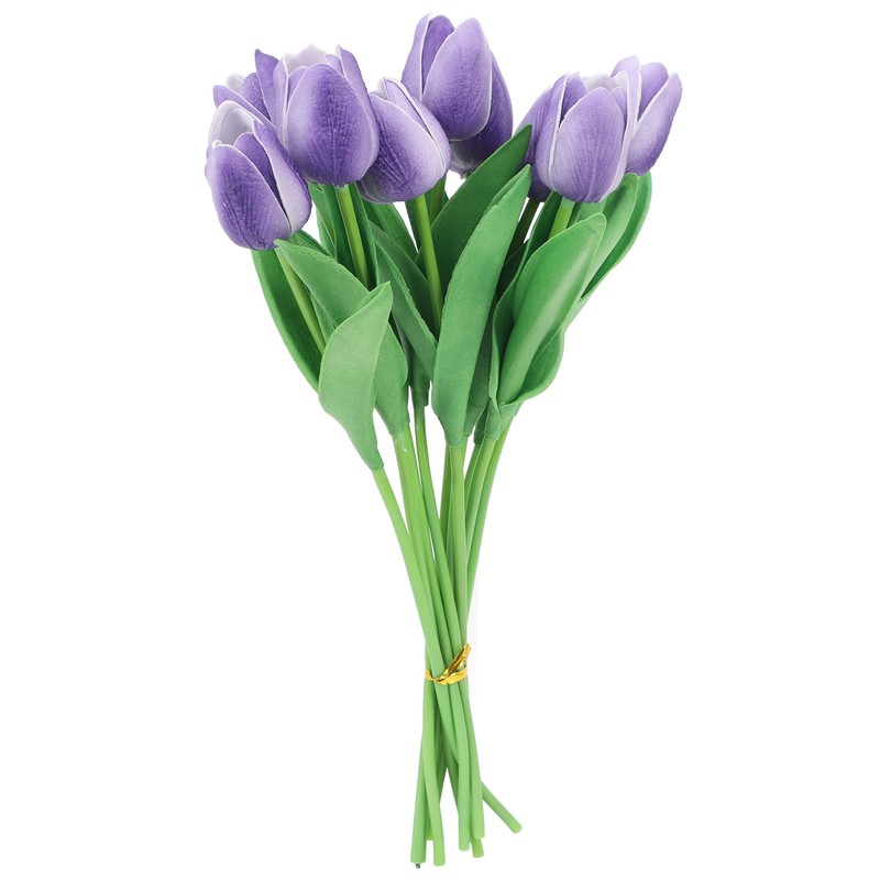 10pcs Artificial Tulip Flowers High Simulation Flowers Decor for Living