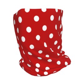 Red and White Polka Dots Beanie Hat Red Dots Knit Hat Warm Soft Beanie Hats for Men and Women