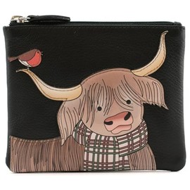 Mala Leather Mala Callum The Coo Collection Leather Coin Purse with Keyring RFID Blocking Black 4306_23, black, Unit size