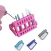 KOOBOOK 2Pcs 16 Holes Acrylic Nail Art Drill Bit Holder