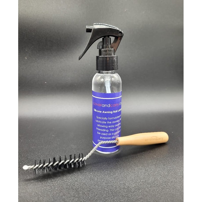 Awning Rail Brush and Lubricant, use these two items in