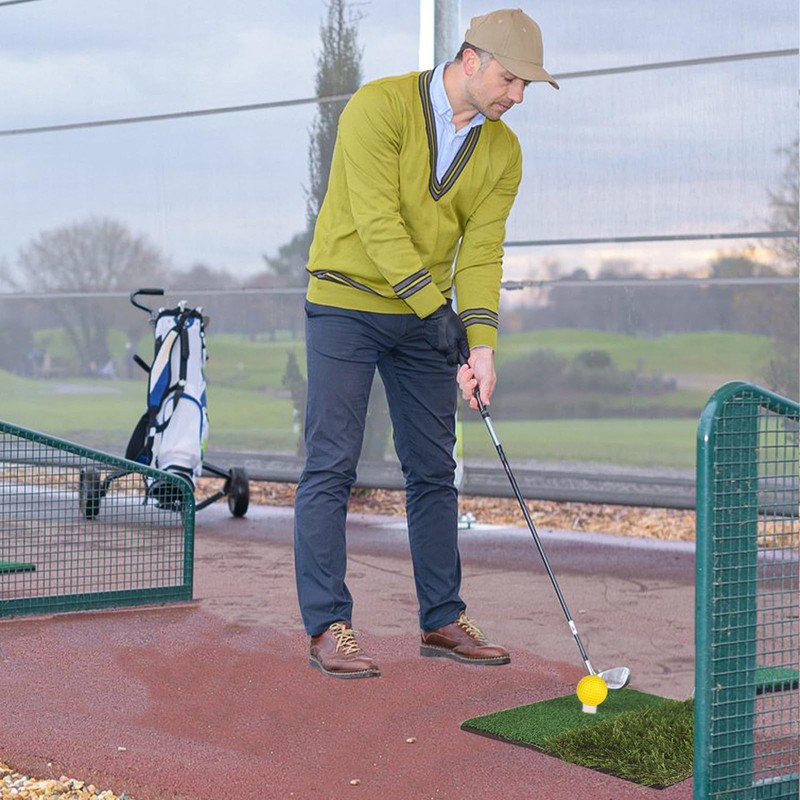 Golf Hitting Mat,Portable Golf Strike Mat With Antislip Rubber Base,