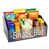Snack Organizer for Countertop, Black & Clear Acrylic Snack Bar