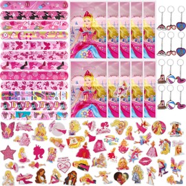 84pcs Party Bag Fillers for Kids, Birthday Party Favors Set Assorted Pinata Toys with Stickers Snap Bracelets Keychains Gift Bags Supplies for Kids Christmas Decor Goodie Bag School Game Gifts Rewards
