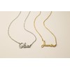 GR35Z9 Gigi Name Necklace with Heart Dainty Silver Stainless Steel