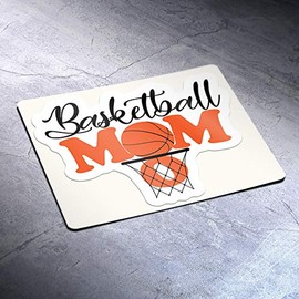 Basketball Mom Hoop Vinyl Decal Sticker - Car Truck Van SUV Window Wall Cup Laptop - One 5.5 Inch Decal - MKS1292
