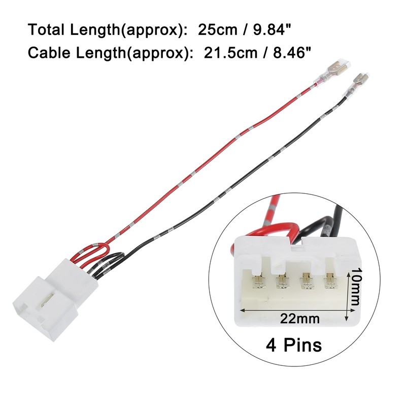 X AUTOHAUX 2 Pcs Car Speaker Connector Wire Harness Adapter