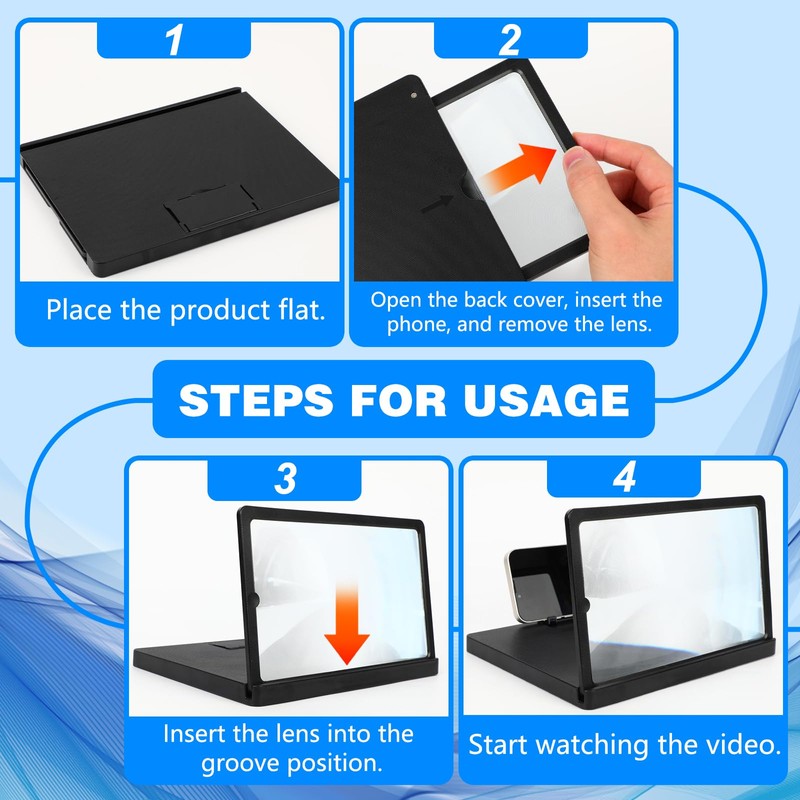 Big Screen Phone Magnifier, 2026 New 3D HD Screen Expander,