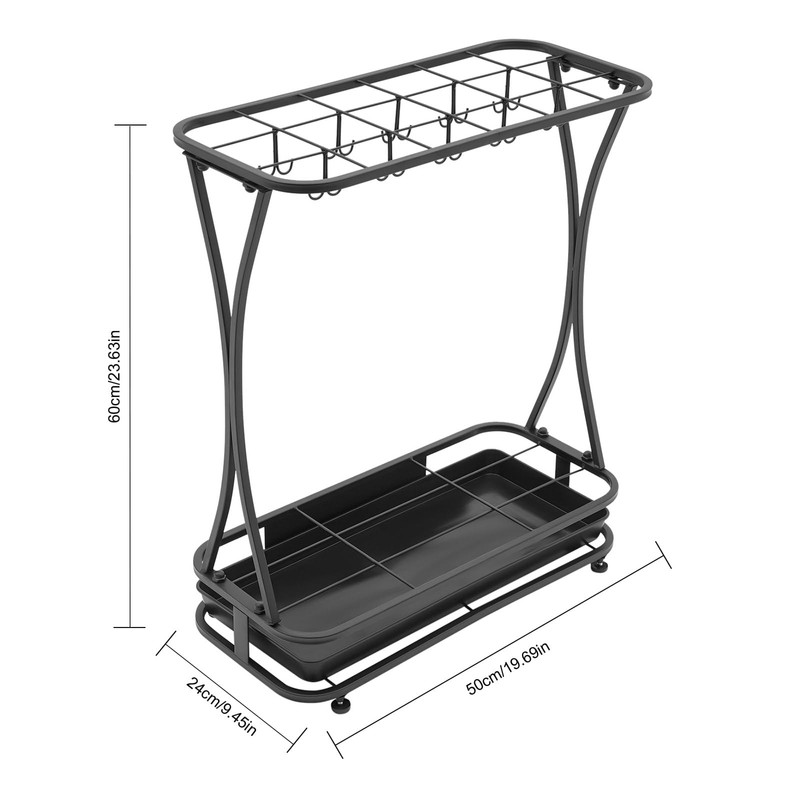 QUSKLISU Industrial Metal Umbrella Holder Stand with 18 Slots &