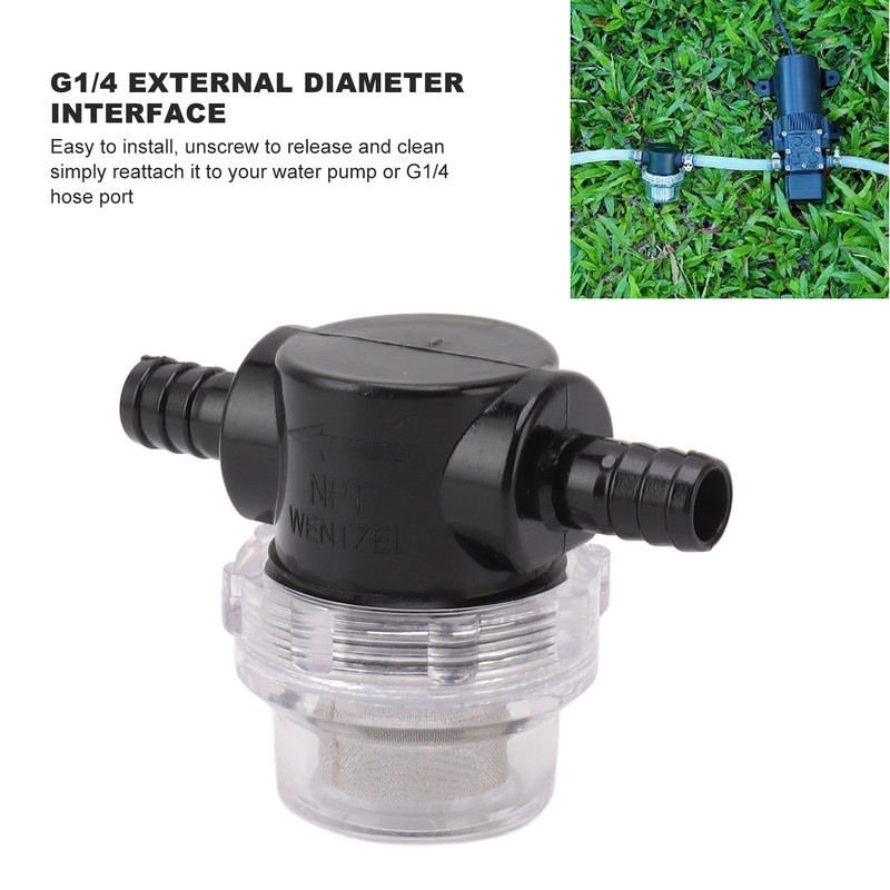 Water Pump Strainer ABS G1/4 Pump Twist On Strainer Irrigation