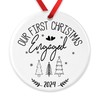 Our First Christmas Engaged Bauble, 1st Xmas Engaged Ornament, Fiancé