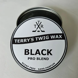 Terry's Twig Wax - PRO Blend Scent Free Hockey Stick Wax - for Hockey Blade Tape, Increased Puck Control, Stick Tricks Michigan, Water Resistant (Black)