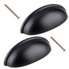 Lakaemfis 2 Pcs Hardware Bin Cup Handles Half Moon Shell