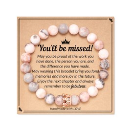 Going Away Retirement Bracelets for Women - You'll be Missed - Farewell Gifts for Colleague & Coworkers