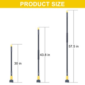 KeFanta Metal Mop Handle Commercial Heavy Duty,58" Industrial Mop Stick with Jaw Clamp,Wet Gripper Mops Head Replacement Holder for Floor Cleaning(6 Pack)