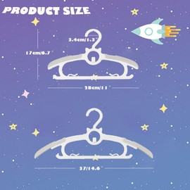 JSF Kids Hangers, Extendable & Stackable Baby Hangers, 20pcs Grey Plastic Baby Hangers for Baby Toddler Children Kids Teen, 11~14Inch Non-Slip Plastic Adjustable Kid Hangers, Baby Clothes Hangers