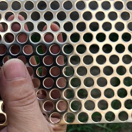 FengYoo Perforated Metal Sheets-Expanded & Perforated Sheets-Stainless Steel Sheet-20GA 0.32" Hole 1/3" (About 8mm) 19.6" X9.8"-Metal Mesh Sheet for Ventilation and Fume Filtration