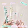DY.2ten Pack of 2 A6 Transparent Ring Binder Folders, Soft
