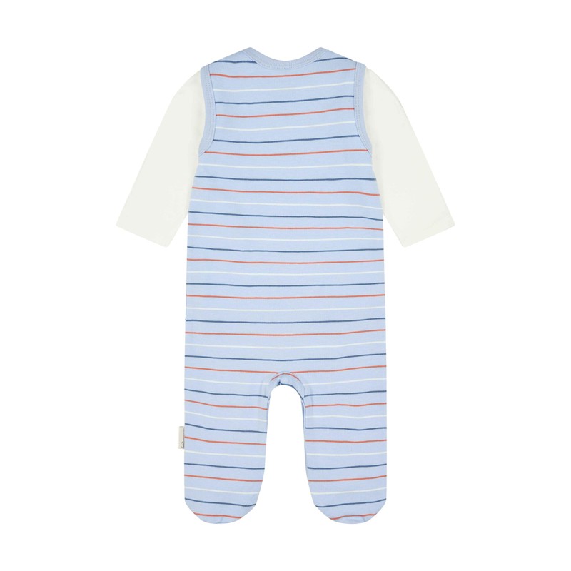 Steiff Baby Boys' Long-Sleeved Romper + T-Shirt Set, Brunnera blue