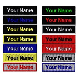 Custom Embroidered Name Tag Patch Motorcycle Biker Patches "Iron on" and "Sew On" 4x1 inch