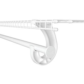ClosetMaid Support Bracket for SuperSlide Hanging Bar Closet Rod, for Wire Shelving, White