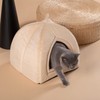 KASENTEX Cat Bed for Indoor Cats, 2-in-1 Cat House Pet