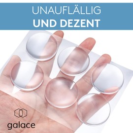 GALACE galace Trstopper Wand selbstklebend transparent 40mm [12er Set] - Trpuffer als idealer Trschutz - Wandtrstopper - Trstopper Wand - Wandpuffer - Wandstopper