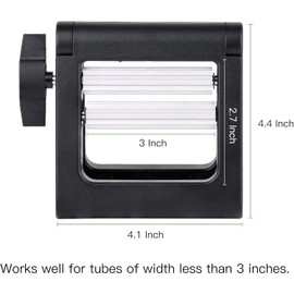 Stainless Steel Toothpaste Squeezer & Tube Wringer – Multifunctional Roller Dispenser for Toothpaste, Cosmetics, Sunscreen, Paint, Hand Cream，Save Waste, Compact for Home & Travel (black)