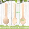 UEBSDVA 200 Pcs Cucharas Desechables, Sin Lavado de Manos Amigable