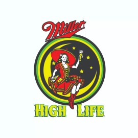 Bumper Miller High Life Vintage Type Beer Decal Bumper Sticker  - 2.6 x 3.5 Inches