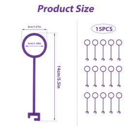 PEUTIER 15pcs Clay Pigeon Holder, Universal Clay Target Holders Various Hanging Methods Clay Pigeon Hooks for Shooting (Purple)