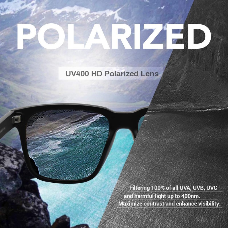 MAXJULI Gafas de Sol Polarizadas para Big Heads Hombre Mujer