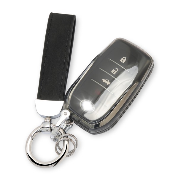 wnilian Keychain keyshell Compatible with Toyota Key fob Cover Case